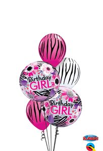 We Like To Party Birthday Girl Double Bubble Balloon Bouquet