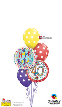 We Like To Party Rachel Ellen 40th Birthday Balloon Bouquet