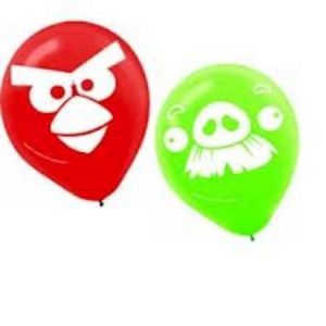 We Like To Party Angry Birds Balloons, Pack of 6