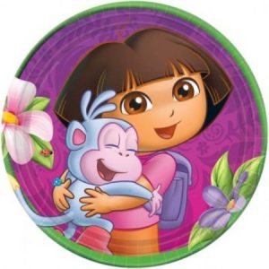 We Like To Party Dora The Explorer Flower Adventure Lunch Plates, 8pk