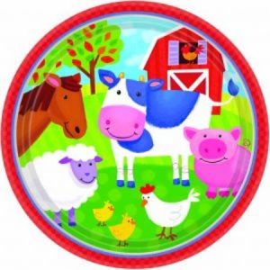 We Like To Party Barnyard Fun Party Plates, Pack of 8