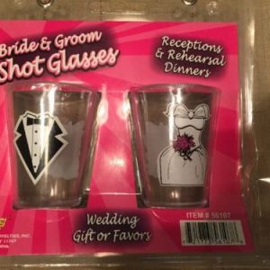 We Like To Party Hens Night Bride And Groom Shot Glasses