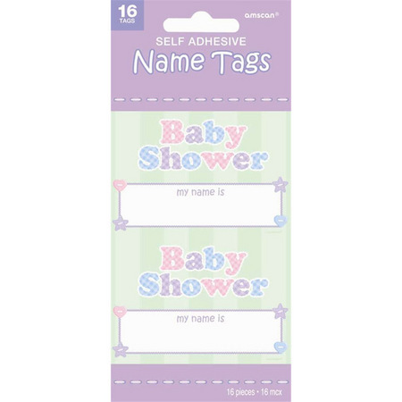 We Like To Party Baby Shower Name Tags 16pk