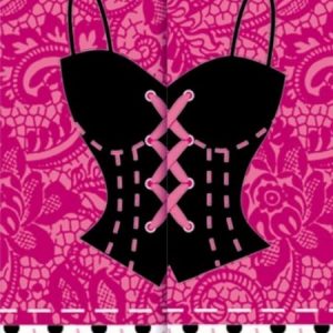 We Like To Party Hens Night Bachelorette Party Black Corset Invitations