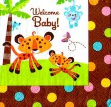We Like To Party Fisher Price Welcome Baby Beverage Napkins 16pk