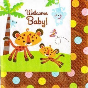 We Like To Party Welcome Baby Luncheon Napkins 16pk
