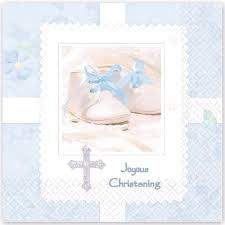 We Like To Party Christening Party Supplies & Decorations Tiny Blessing Blue Napkins
