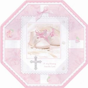 We Like To Party Christening Party Supplies & Decorations Tiny Blessing Pink Plates