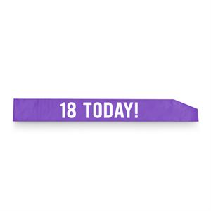 We Like To Party 18th Birthday Purple and White Sash