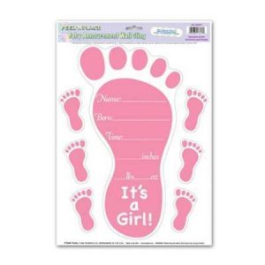 We Like To Party Pink Girl Birth Announcement Wall Clings