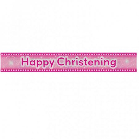 We Like To Party Christening Party Supplies & Decorations Happy Christening Pink
