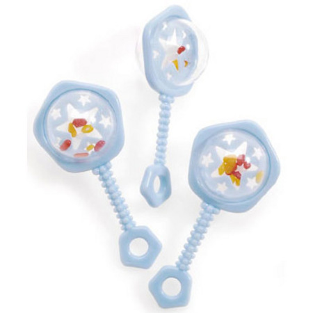 We Like To Party Baby Shower Blue Rattes Pack of 6