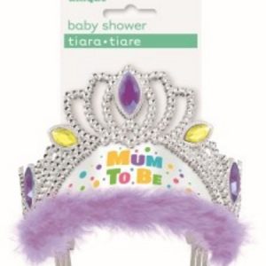 We Like To Party Baby Shower Mum To Be Tiara with Lavender Trim