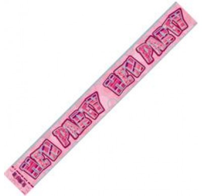 We Like To Party Hens Party Glitz Pink Foil Banner