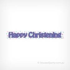 We Like To Party Christening Party Supplies & Decorations Happy Christening Purple