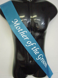 We Like To Party Hens Night Mother Of The Groom Sash Blue With White Writing