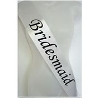 We Like To Party Hens Night Bridesmaid Sash Silver With Black Writing