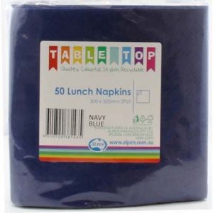 We Like To Party Plain Tableware Lunch Napkins Navy Blue 50pk
