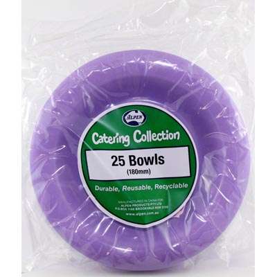 We Like To Party Plain Tableware Plastic Bowls Lavender 25pk