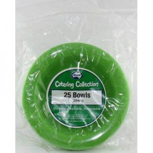 We Like To Party Plain Tableware Plastic Bowls Lime Green 25pk