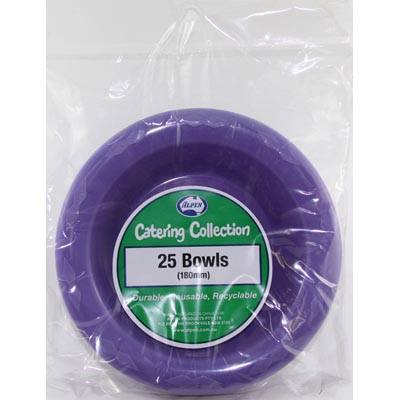 We Like To Party Plain Tableware Plastic Bowls Purple 25pk