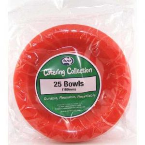 We Like To Party Plain Tableware Plastic Bowls Orange 25pk