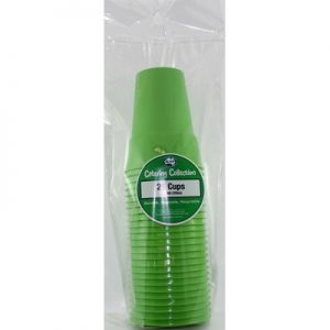 We Like To Party Plain Tableware Plastic Cups Lime 25pk