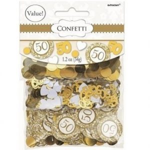 We Like To Party Table Confetti 50th Gold Anniversary Value Pack Scatters