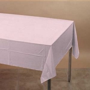 We Like To Party Plain Tableware Plastic Tablecover Rectangle Light Pink