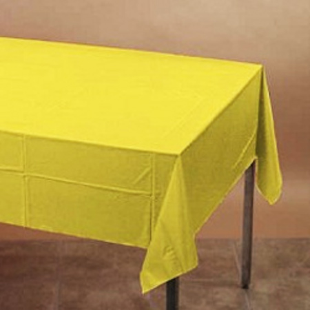 We Like To Party Plain Tableware Plastic Tablecover Rectangle Yellow