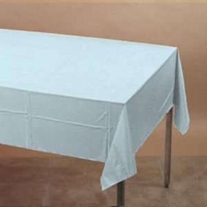 We Like To Party Plain Tableware Plastic Tablecover Rectangle Light Blue