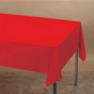 We Like To Party Plain Tableware Plastic Tablecover Rectangle Red