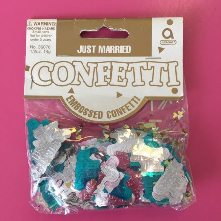 We Like To Party Table Confetti Just Married
