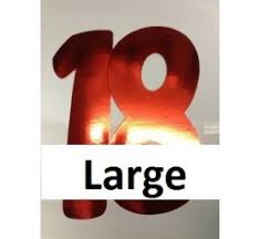 We Like To Party 18th Birthday Large Cutout Number Red