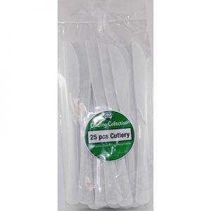 We Like To Party Plain Tableware Cutlery Knives White