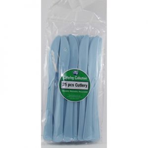 We Like To Party Plain Tableware Cutlery Knives Light Blue
