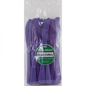 We Like To Party Plain Tableware Cutlery Knives Purple