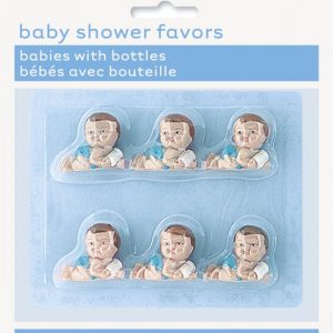 We Like To Party! Baby Shower Favours Blue Babies with Bottle