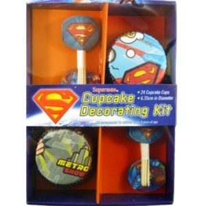 We Like To Party Superman Cupcake Decorating Kit