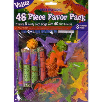 We Like To Party Dinosaur Party Mega Value Favour Pack, 48 piece
