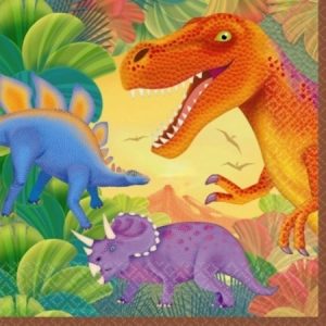 We Like To Party Dinosaur Party Lunch Napkins, Pack of 16