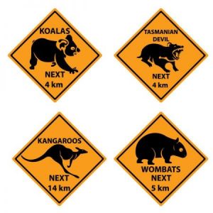 We Like To Party Australiana Party Supplies & Decorations Road Signs