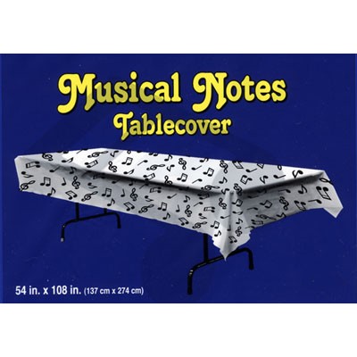 We Like To Party Musical Notes Plastic Tablecover