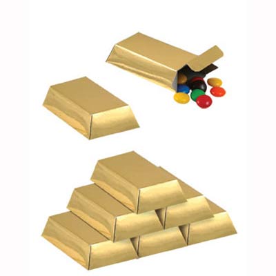 We Like To Party Foil Gold Bar Favor Boxes 12pk