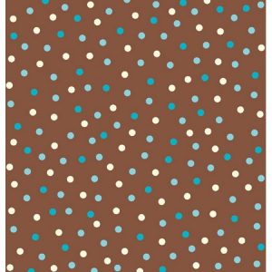 We Like To Party Blue & Ivory Dots on Chocolate Brown Background Tablecover