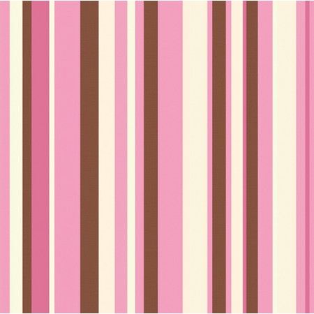 We Like To Party Pink Ivory Brown Stripes Napkins