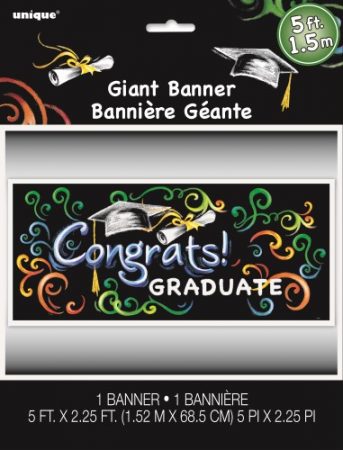 We Like To Party Giant Congrats Graduate Banner