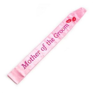 We Like To Party Mother Of The Groom Pink Sash With Dark Pink Writing