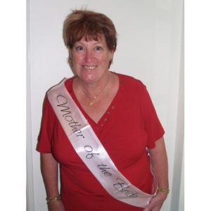 We Like To Party Mother Of The Bride Pink Sash With Black Writing