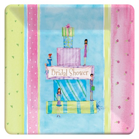 We Like To Party Pastel Gifts Square Plates